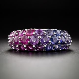 Ombré Sapphire Band Ring - 4.30 Carats Total - 3