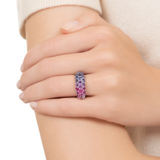Ombré Sapphire Band Ring - 4.30 Carats Total