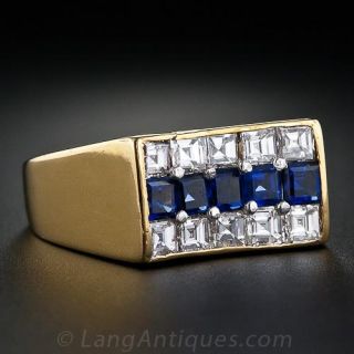 Oscar Heyman Diamond and Sapphire Ring - 2