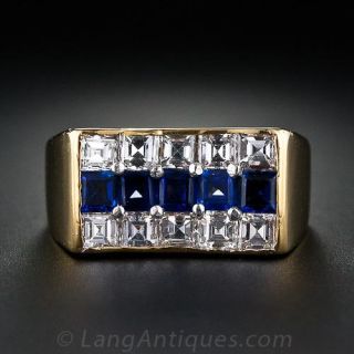 Oscar Heyman Sapphire And Diamond Ring - 4