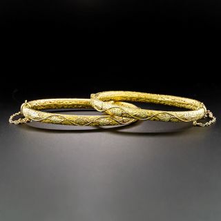 Pair of Victorian Bangle Bracelets - 2