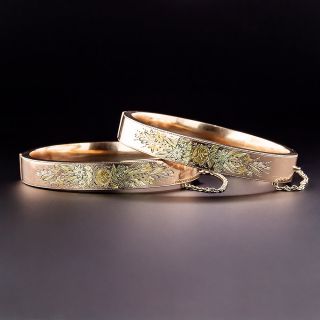 Pair of Victorian Engraved Bangles - 3