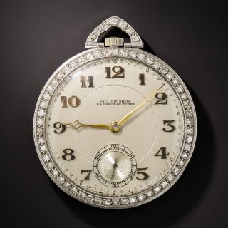 Paul Ditisheim Art Deco Platinum and Diamond Tuxedo Watch - 5