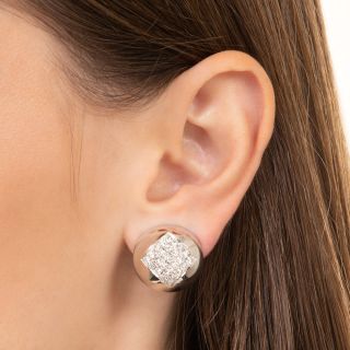 Pavé Diamond Ball Earrings