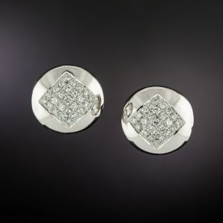 Pavé Diamond Ball Earrings - 2