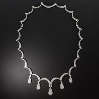 Pavè Diamond Raindrop Necklace - 2