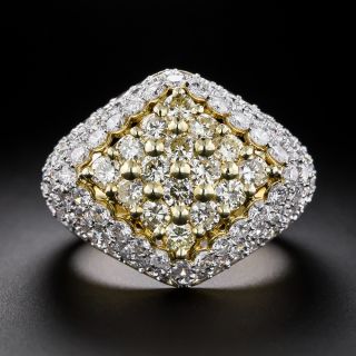 Pavé Yellow and White Diamond Ring - 3