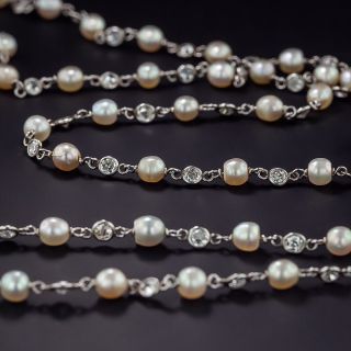 Pearls and Diamonds-by-the-Yard 36-Inch Necklace - 4