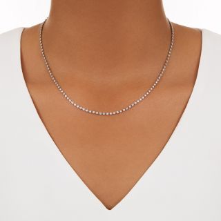 Petite 3.00 Carat Total Weight Diamond Riviere Necklace