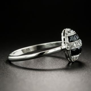Petite Art Deco Diamond and Onyx Ring