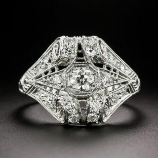 Petite Art Deco Diamond Dinner Ring - 3