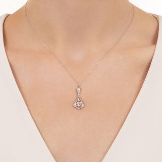 Petite Art Deco Diamond Pendant