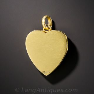 Petite Art Nouveau Heart locket
