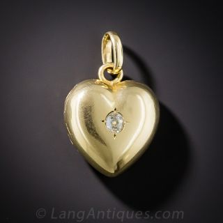 Petite Diamond Heart Locket