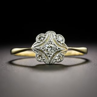Petite English Edwardian Diamond Cluster Ring - 2