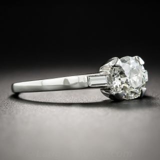 Platinum 1.05 Carat Vintage Engagement Ring - GIA K VS1