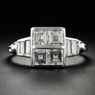 Platinum and Diamond Art Deco Ring