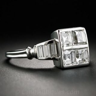 Platinum and Diamond Art Deco Ring