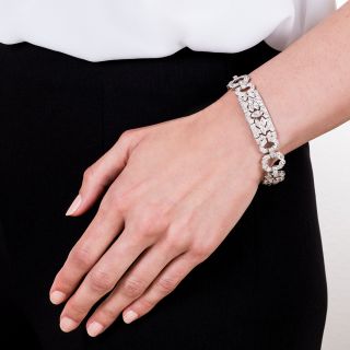 Platinum Art Deco Diamond Bracelet 