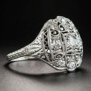Platinum Art Deco Diamond 'Cigar Band' Ring