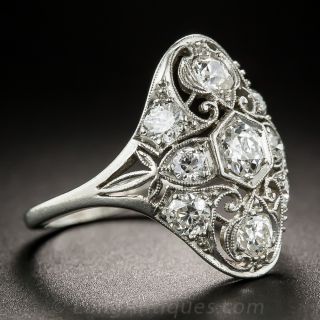 Platinum Art Deco Diamond Dinner Ring