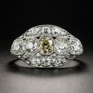 Platinum Art Deco Multi-Diamond Ring
