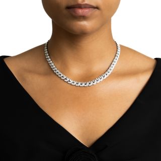 Diamond Wave Necklace -15.08 Carats