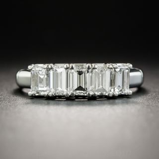 Platinum Five-Stone Baguette Diamond Ring