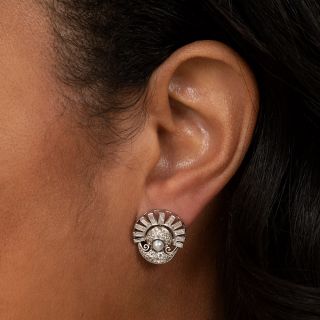 Retro / Art Deco Fan Earrings