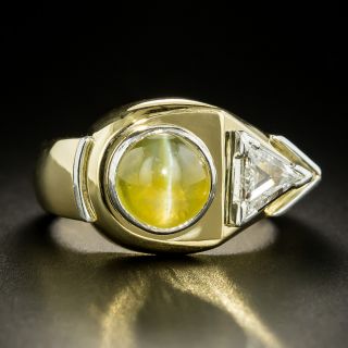 Retro Cat's-Eye Chrysoberyl Gent's Ring by Zell Brothers - 3