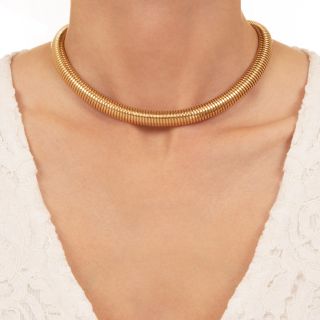 Retro Gaspipe Collar Necklace