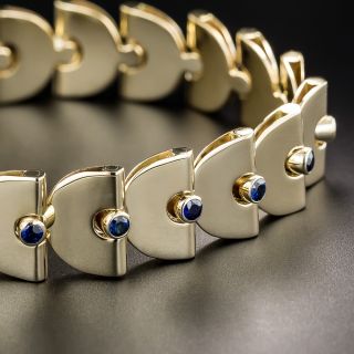 Retro Gold and Sapphire Bracelet