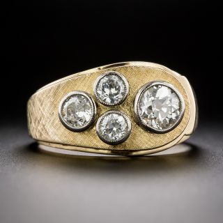 Retro Gold Wrap Diamond Ring - 2
