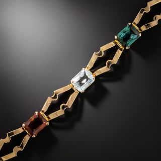 Retro Multi-Color Gemstone Bracelet - 2