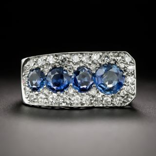Retro Sapphire and Diamond Ring - 2