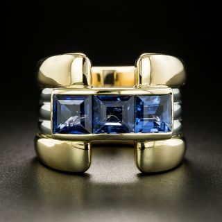 Retro Style Sapphire Ring - 2