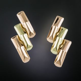 Retro Two-Tone Earrings - 2