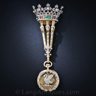 Royal Antique Watch Pin - 2