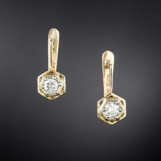 Russian Diamond Drop Earrings - 2