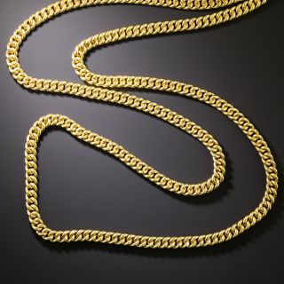 Russian Long Gold Chain Necklace - 2