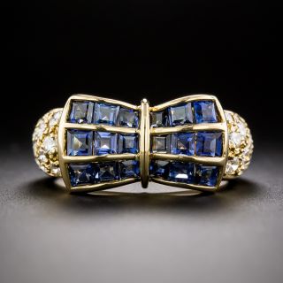 Sapphire and Diamond Bow Ring - 3