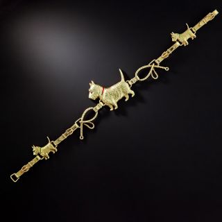 Scottie Dog Bracelet by Hayden Wheeler Company -  Circa 1900 - 1