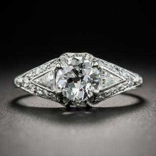Shreve & Co Art Deco 1.04 Carat Diamond Platinum Engagement Ring - GIA D SI1 - 1