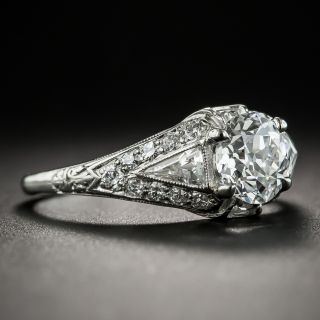 Shreve & Co Art Deco 1.04 Carat Diamond Platinum Engagement Ring - GIA D SI1