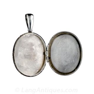 Silver and Two-Tone Gold Victorian Locket