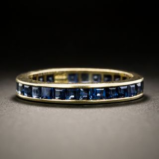 Square Sapphire Eternity Band - Size 6 - 2