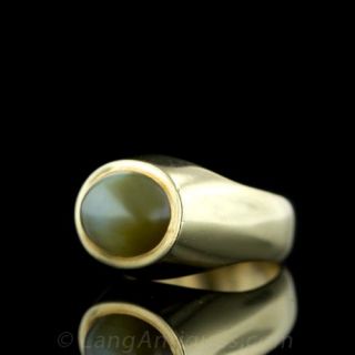 Stunning Cat's Eye Chrysoberyl Gent's Ring