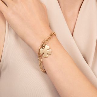 Tiffany & Co. Bracelet with Four-Leaf Clover Charm
