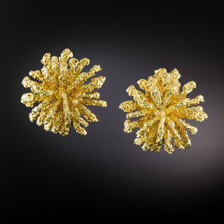Tiffany & Co. Brutalist 18K Gold Clip Earrings - 2