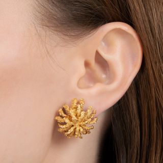 Tiffany & Co. Brutalist 18K Gold Clip Earrings